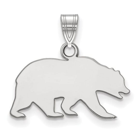 10k White Gold California Berkeley Small Mascot Pendant
